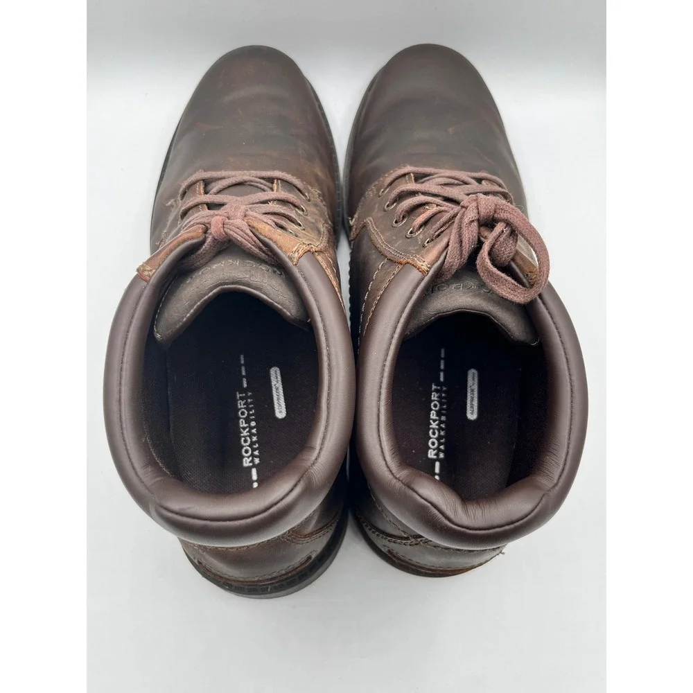 Rockport Storm Surge Men Sz 11M Brown Leather Waterproof Chukka Boots A13715
